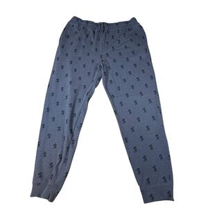 Disney Cruise Line AllOver Logo Pajama Pants Mens XXL Blue Lounge Cotton Pockets